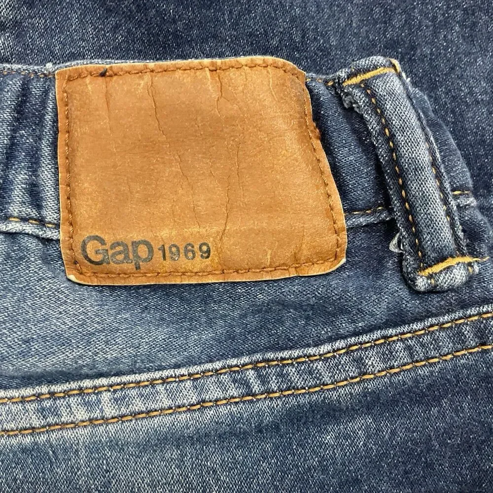 Gap Kids‎ 1969 Girls 12 Denim Jeans Regular Straight Knit Lined Medium Wash
